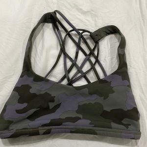 lululemon free to be wild bra camo size 2